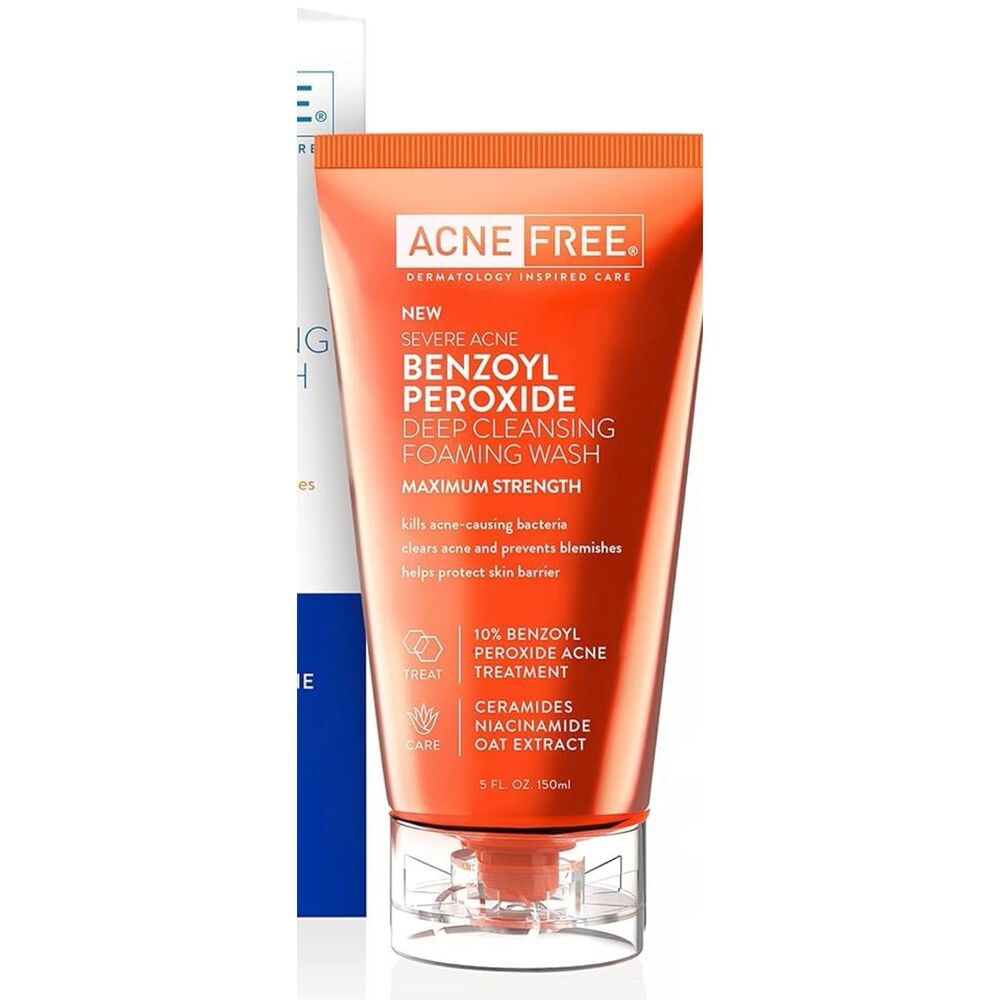 AcneFree Severe Acne 10% Benzoyl Peroxide Foaming Wash, 3 in total 5 Ounce bn